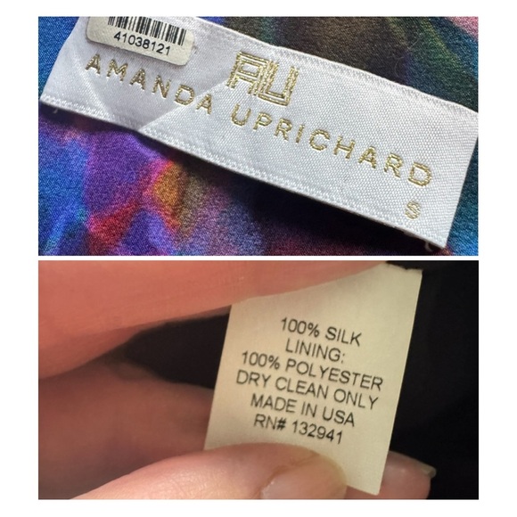 Amanda Uprichard Sleeveless Silk Mini Dress Multicolored Front Zip Size Small - Picture 14 of 14